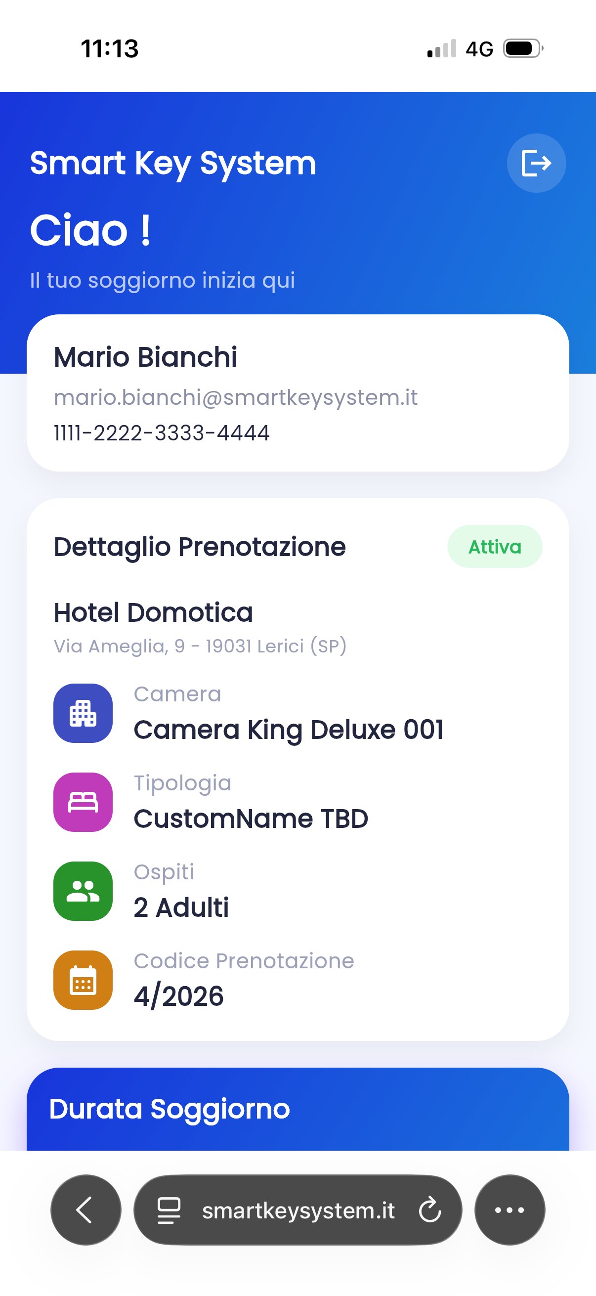 Lista prenotazioni